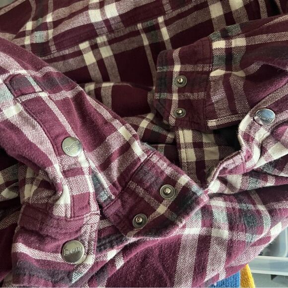 Duluth Trading Co. Plaid Flannel Fleece Lined Jacket - Picture 9 of 11